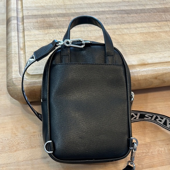 Karl Lagerfeld Black Crossbody Bag with Branded Strap - Picture 4 of 8